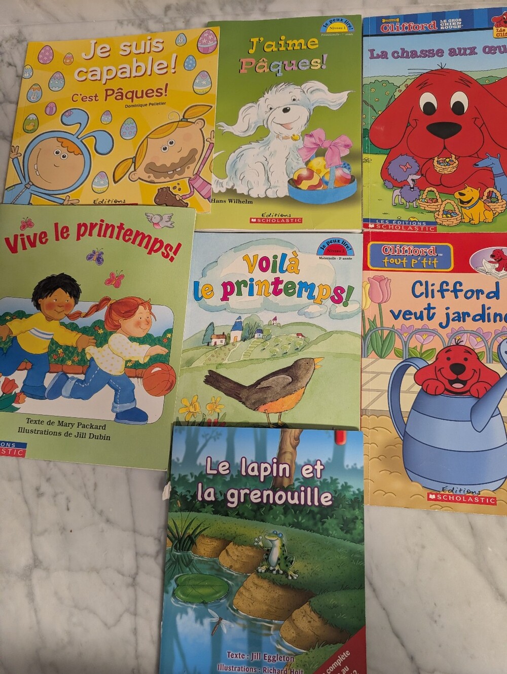 🌷 Spring Easter French Kids Book Bundle Clifford Early Immersion Livre Français